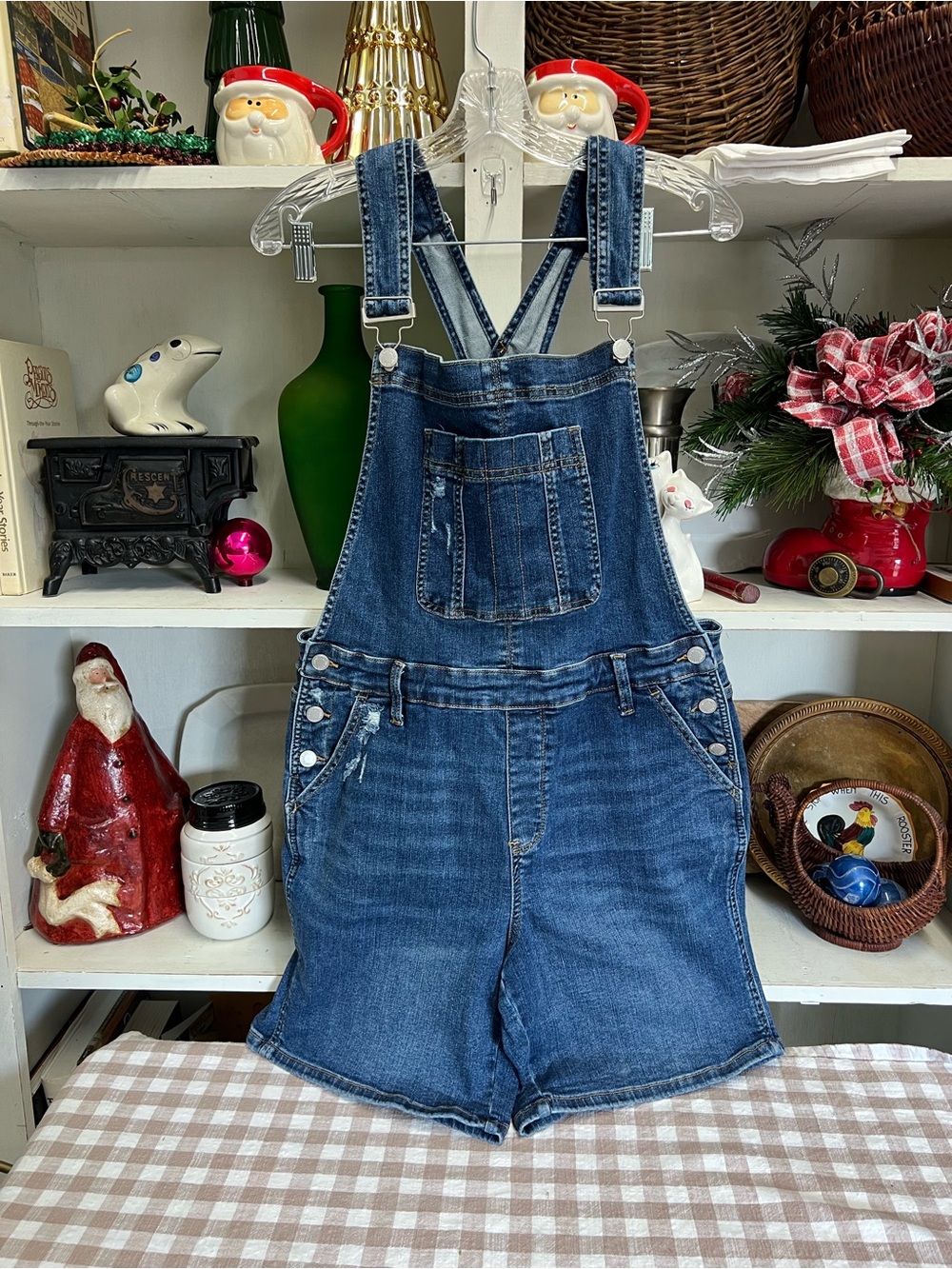 Judy Blue denim short overalls XL bibs